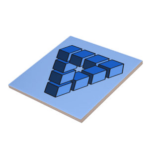 Funny Blue Black Toy Blocks Triangle Vector Art Tile