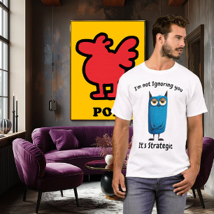 Funny Blue Cat Original Humor Design T-Shirt