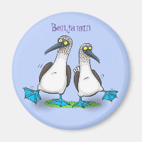Funny blue footed boobies cartoon illustration