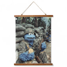 Funny Blue Monster Military Wall Tapestry – Humoro