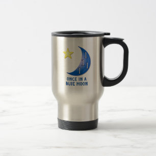 Funny Blue Moon Customisable Travel Mug