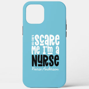 Funny blue nurse typography thanks you modern iPhone 12 pro max case