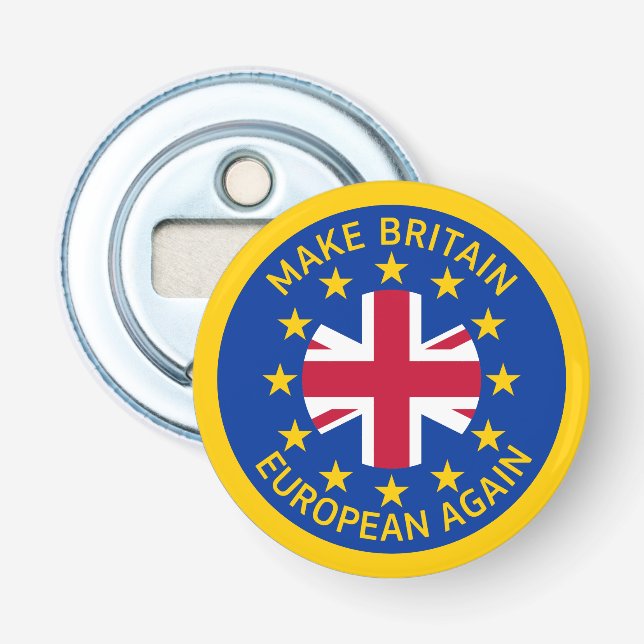 Funny Blue Yellow European Union Brexit Art Bottle Opener (Front)