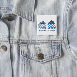 Funny Blueberries Cartoon Blueberry Lover Button