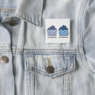 Funny Blueberries Cartoon Blueberry Lover Button