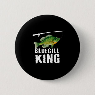 Funny bluegill fishing graphic freshwater fish 6 cm round badge