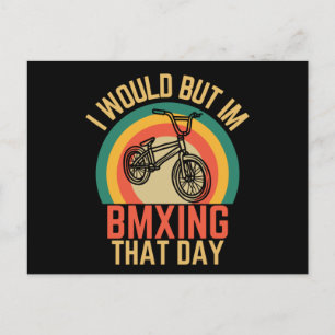 Funny BMX Busy BMXing That Day Biker Postcard