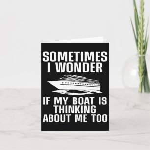 Funny Boat Art For Men Women Boating Watercraft Bo Card