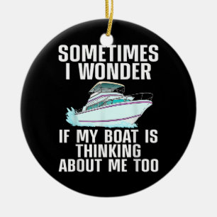 Funny Boat Art For Men Women Boating Watercraft Bo Ceramic Tree Decoration