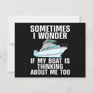 Funny Boat Art For Men Women Boating Watercraft Bo Holiday Card