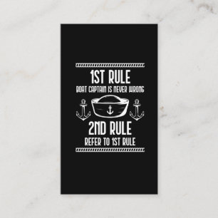 Funny Boat Captain Humour Sailing addicted Husband Business Card