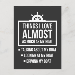 Funny Boat Owner Humour Boating Captain Postcard