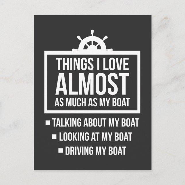 Funny Boat Owner Humour Boating Captain Postcard (Front)