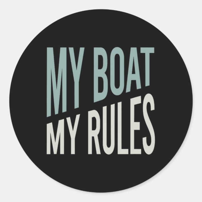 Funny Boater Humour  Classic Round Sticker (Front)