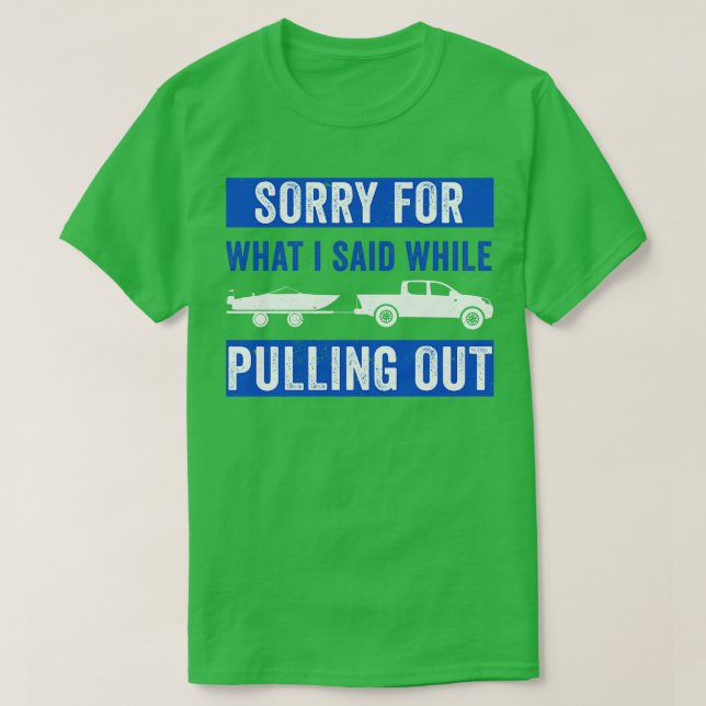 Funny Boating Design for Men Captain Boat Pulling  T-Shirt (Design Front)