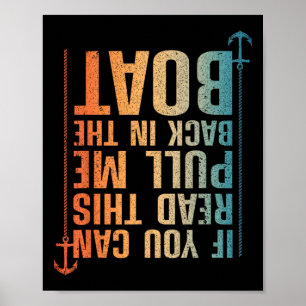 Funny Boating Design For Men Women Boating Boater  Poster