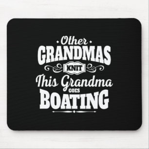 Funny Boating Grandma Mouse Mat