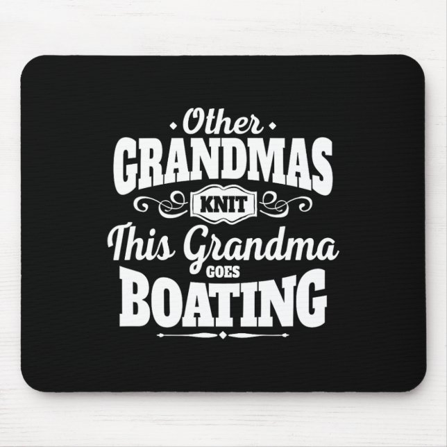 Funny Boating Grandma  Mouse Mat (Front)