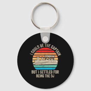 Funny Boating I Could Be The Captain Pontoon Boat Key Ring