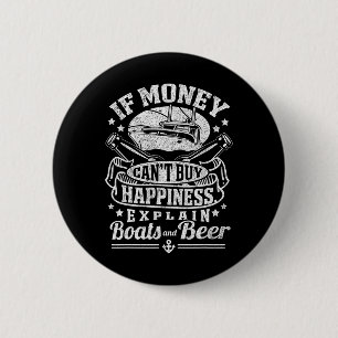 Funny Boating Nautical Captain Boats And Beer Men 6 Cm Round Badge
