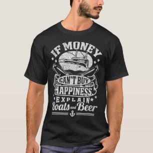 Funny Boating Nautical Captain Boats And Beer Men  T-Shirt