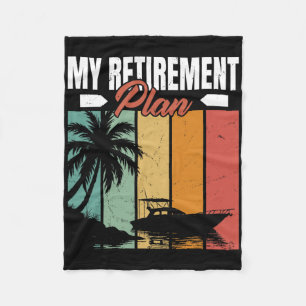Funny Boating Retirement Sailor Sailing Sailboat B Fleece Blanket