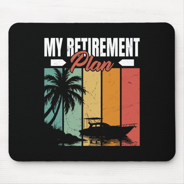 Funny Boating Retirement Sailor Sailing Sailboat B Mouse Mat (Front)