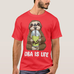 Funny Boba Tea - Kawaii Bubble Tea Sloth  930 T-Shirt
