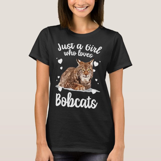 Funny Bobcat For Women Girls Pet Cat Bobcat Animal T-Shirt (Front)