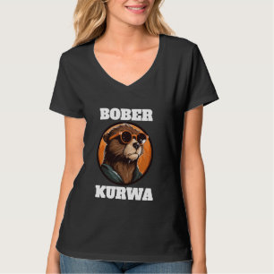 Funny Bober Bobr Bóbr Beaver Kurwa Meme Funny Retr T-Shirt
