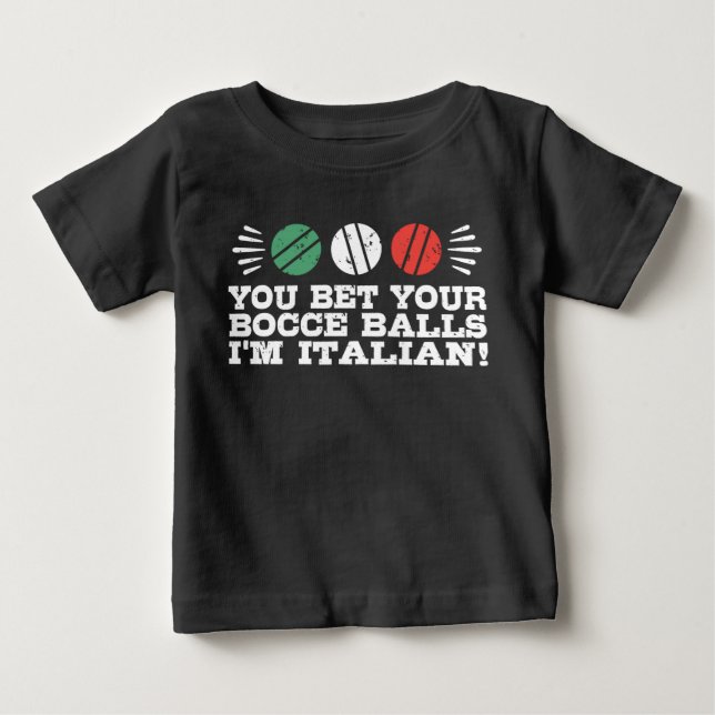 Funny Bocce Ball Baby T-Shirt (Front)