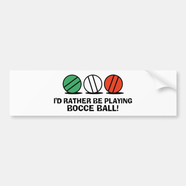 Funny Bocce Ball Bumper Sticker (Front)