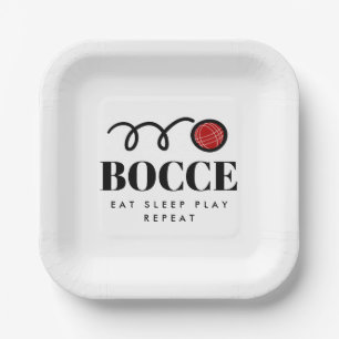 Funny bocce ball game party custom disposable paper plate