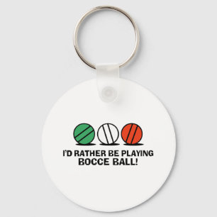Funny Bocce Ball Key Ring