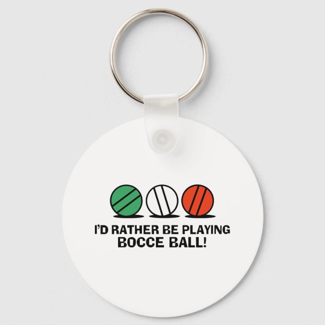 Funny Bocce Ball Key Ring (Front)