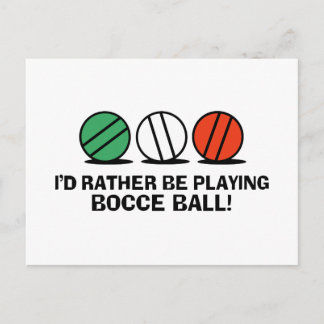 Funny Bocce Ball Postcard