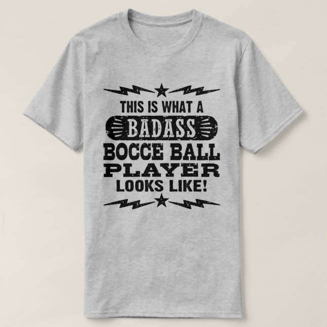 Funny Bocce Ball T-Shirt (Design Front)