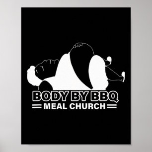 Funny Body By Bbq Vintage Meat Church  Poster