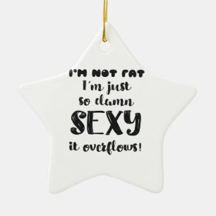 Funny Body Humour Gift Women Overweight Gift Ceramic Tree Decoration