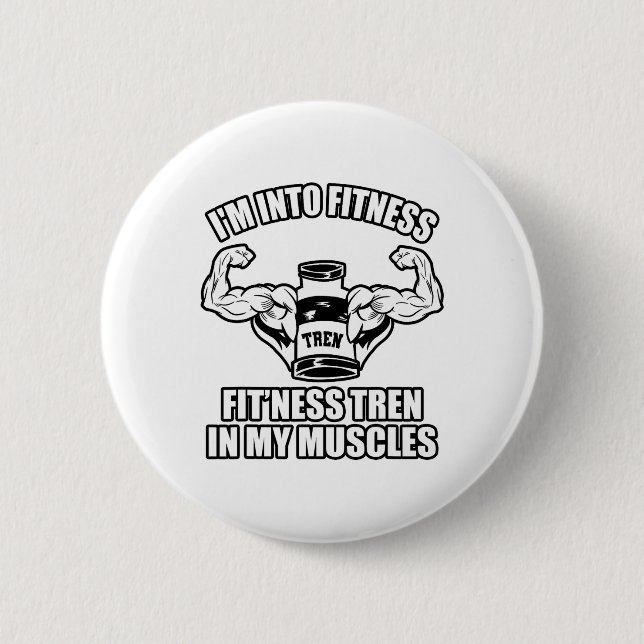 Funny Bodybuilder  6 Cm Round Badge (Front)