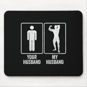 Funny Bodybuilder Bodybuilding Husband Relationshi Mouse Mat