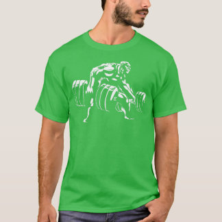 Funny Bodybuilder Gorilla Ape Doing Weightlifting T-Shirt
