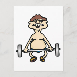 Funny Bodybuilder Postcard