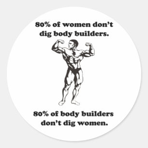 Funny Bodybuilder Shirt Classic Round Sticker