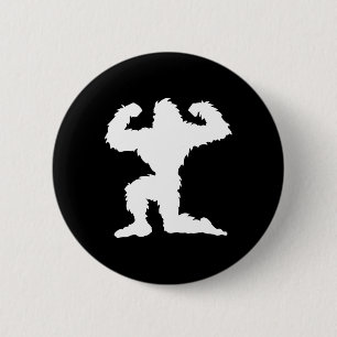Funny Bodybuilding Bigfoot Bodybuilder Weightlifti 6 Cm Round Badge