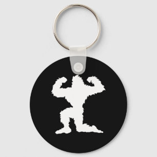 Funny Bodybuilding Bigfoot Bodybuilder Weightlifti Key Ring