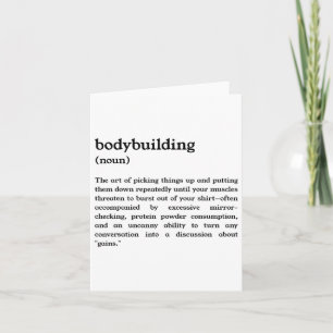Funny Bodybuilding Definition  Card