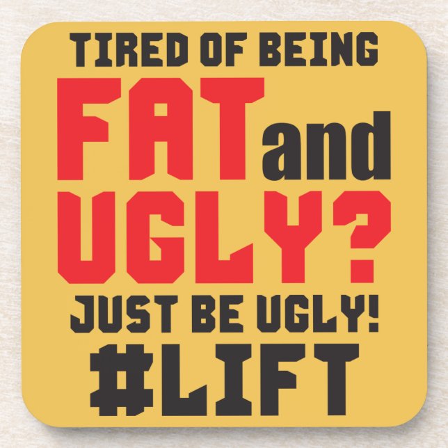 Funny Bodybuilding Gym Coaster (Front)