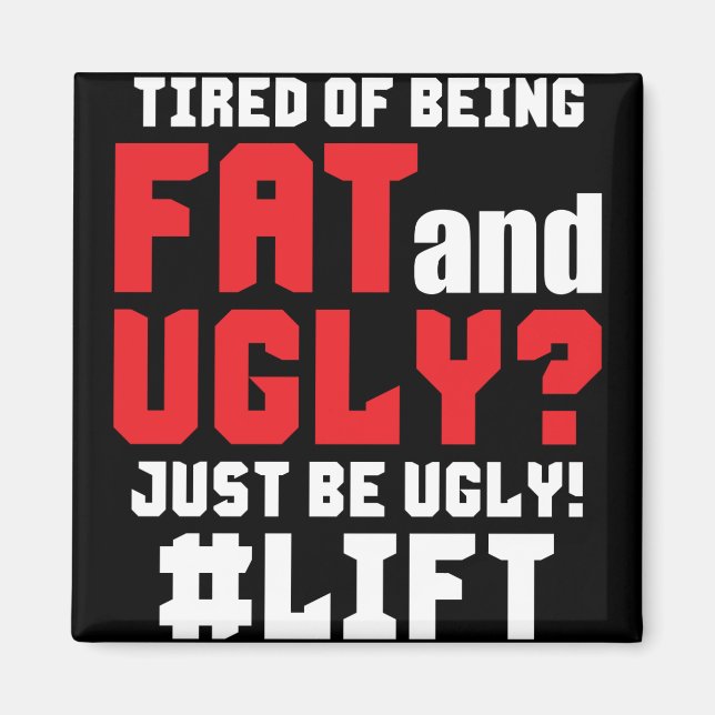 Funny Bodybuilding Gym Magnet (Front)