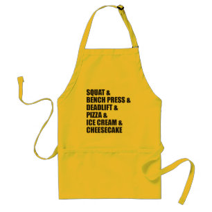 Funny Bodybuilding Gym Pizza Ice Cream Cheese Cake Standard Apron